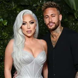 Lady Gaga and Neymar together
