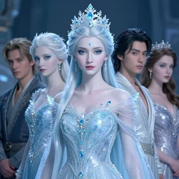 a masterpiece ultrarealistic ultradetailed portrait of a very beautiful ice queen, medium shot, intricate, elegant, by stanley artgerm lau, wlop, rossdraws, james jean, andrei riabovitchev, marc simonetti, light by julie bell, porcelain skin. global illumination, vfx