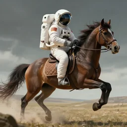 fantasy concept art of an astronaut riding a horse, trending on pintrest
