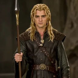 Orlando Bloom as a Legolas, cinema still from The Lord of the Rings: The Fellowship of the Ring (2001)