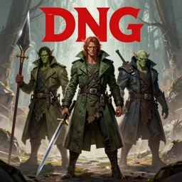 three kobolds in a trenchcoat, DnD cover art