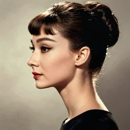 korean audrey hepburn, ilya kuvshinov, side portrait profile, intricate