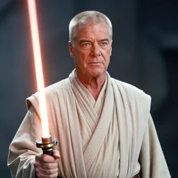 “Steve Martin as Obi Wan Kenobi. shallow focus, colourised, 8k.”