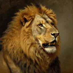 official side portrait of united states president, a white man resembling a fierce lion, 1 8 3 9, a character portrait by cassius marcellus coolidge, reddit contest winner, american romanticism, oil on canvas, detailed painting, creative commons attribution