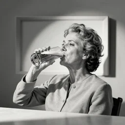 eleanor roosevelt drinking a beer by escher