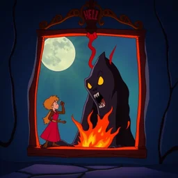 a disney cel animation still frame of hell in a cell