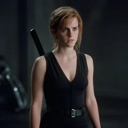 film still of Emma Watson as Ripley in final scene scene in Alien 1979, 4k