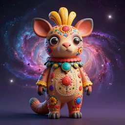 Alebrijes” full body portrait, 3-D 8k , digital art, Mexican folk art, cute single animal, contrasting nebula background, Hyperdetailed, Martin Sandiego, Julia Fuentes, Adi Granov