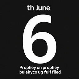 it is the 6 th of june 2 6 6 6. the prophecy is being fulfilled.