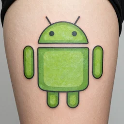 an android covered in skin