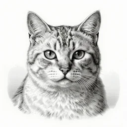 beautiful centred portrait cat, engraving by piranesi, by durer, by claude mellan, by hendrik goltzius, sharp focus illustration, artstation hq