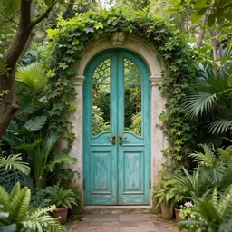 Magic door to the secret garden, unreal