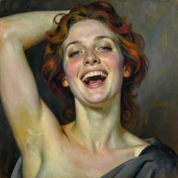 a beautiful spiritual h-res painting of joy emotion in the future by Tamara de Lempicka high detail, hyperrealistic, photorealistic, octante render, elegant, cinematic, high textures, hyper sharp, 8k, insanely detailed and intricate, cinematic atmosphere, hypermaximalist, hyper realistic
