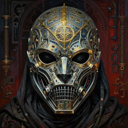 Elden Ring and Guyver themed painting of cyber assassin symmetrical breathing armor face mask pattern concept, intricate artwork by H.R. Giger, Johnatan Wayshak, Zdizslaw Beksinski, Ayami Kojima, Amano, Karol Bak, Moebius, and Mark Brooks, Neo-Gothic, gothic, rich deep colors, art by Takato Yamamoto, masterpiece, face by Artgerm, very coherent artwork, cinematic, hyper realism, high detail, octane render, unreal engine, 8k, High contrast, golden ratio, trending on cgsociety