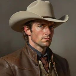 portrait of a cowboy in the old west, sharp focus, intricate, elegant, digital painting, artstation, matte, highly detailed, concept art, illustration, volumetric lighting, art by greg olsen and liz lemon swindle