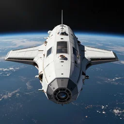 a spaceship in space in the form of a normal distribution, zenith view, ultra wide angle, artstation, 8 k, highly detailed