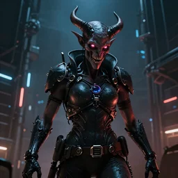 a cyber punk demon