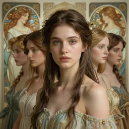 beautiful young goddess by zdzisław beksinski, iris van herpen, jean delville, jeffrey smith, martine johanna, and alphonse mucha, detailed realistic beautiful portrait, shallow depth of field octane render, beautifully lit, ai biodiversity