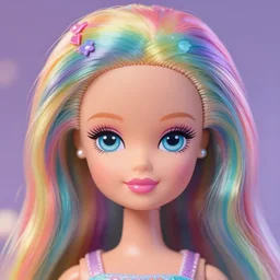 rainbow brite portrait | highly detailed | very intricate | symmetrical | whimsical and magical | soft cinematic lighting | award - winning | closeup portrait | barbie doll | painted by donato giancola and mandy jurgens and ross tran | pastel color palette | featured on artstation