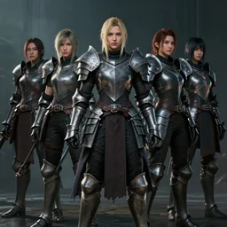 A portrait of zombiefid women in full armour by Greg Rutkowski, Sung Choi, Mitchell Mohrhauser, Maciej Kuciara, Johnson Ting, Maxim Verehin, Peter Konig, final fantasy, 8k photorealistic, cinematic lighting, HD, high details, dramatic, atmospheric , trending on artstation