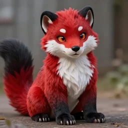 furry commission < handsome fursona > male ] furry - fandom < red & black > fur furred * anthropomorphic - fursona - stoat _ photorealistic