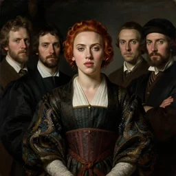 front symmetric portrait of young scarlet johansson in japanese costume by jan van eyck, tom bagshaw, jean delville, william bouguereau, albrecht durer, symbolist painting, mysterious mood