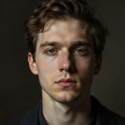 Portrait of a stoic man, by Kim Cogan