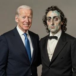 1800s photo of joe biden and Picasso
