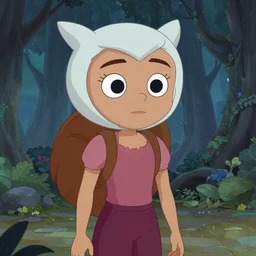 a female character in The Owl House style, trending on artstation