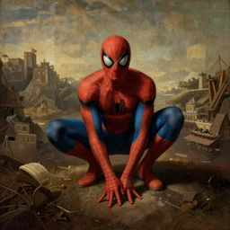spiderman by Leonardo da Vinci