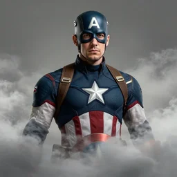 steve buscemi as a captain america, in clouds, portrait by greg hildebrandt, studio lighting, muted colors, by terry richardson, by frank frazetta, extreme detail, reflections, trending on artstation, 8 k