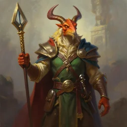 painting of a loxodon wearing bard costume, dungeon and dragon, trending on artstation, masterpiece, cinematic lighting, by ross tran and by greg rutkowski