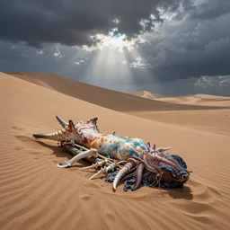 raft of the medusa on a sanddune, painted by gericho