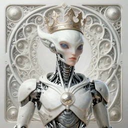 detailed realistic beautiful young male alien robot as king of fractal biopunk. portrait, art nouveau, symbolist, visionary, baroque, giant fractal details. horizontal symmetry by zdzisław beksinski, iris van herpen, raymond swanland and alphonse mucha. highly detailed, hyper - real, beautiful