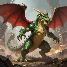jalapeno dragon, fantasy art, d & d, pepper dragon, bossfight, digital art, masterpiece