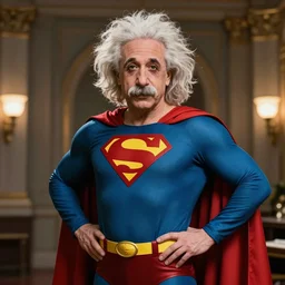 Albert Einstein as Superman