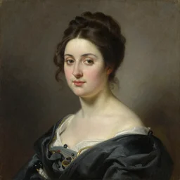 a portrait of an elegant lady, figure painting