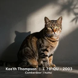 A cat in the style of keith thompson