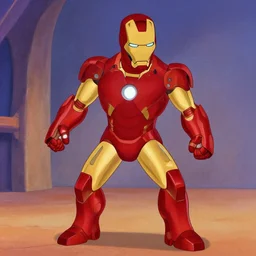 iron man in old disney 9 0's style