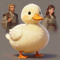 cute animal portrait of fat round duck! gorgeous, beautiful, jedi, fire emblem, art by artgerm and greg rutkowski and magali villeneuve, portrait, d & d, fantasy, highly detailed, digital painting, trending on artstation, concept art, sharp focus, illustration