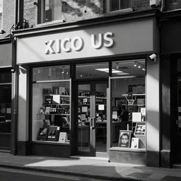 Security Cam Video, the store, black and white with mixed noise,