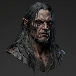 shade the changing man, realistic photo, badass, death metal, masterpiece, unsettling, 3 d zbrush