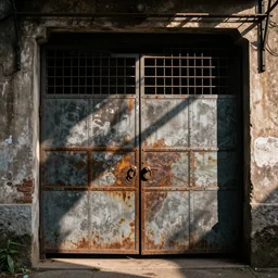 old factory gate