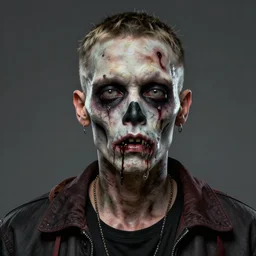 Portrait of Lil Peep as a zombie, artstation, digital art, high quality, hyperrealistic, detalied,8k,