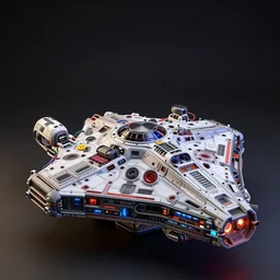 ultra detailed photorealistic the c 4 d render star wars ship, galaxy, cinematic light, sci fi toy, glossy, cybernetic machines, cyber punk, no. 3 3 3 3, colorful, wires, robotics, futuristic decor, trending on artstation, global illumination, ultra realistic illustration, matte painting, high detailed, unreal engine, octane render, 4 k, hd, high quality