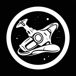 black and white sci - fi space - themed svg vector art panel for cnc plasma, laser, stencil, unique space design