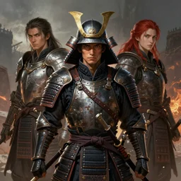samurai, fire emblem, art by artgerm and greg rutkowski and magali villeneuve, portrait, d & d, fantasy, highly detailed, digital painting, trending on artstation, concept art, sharp focus, illustration