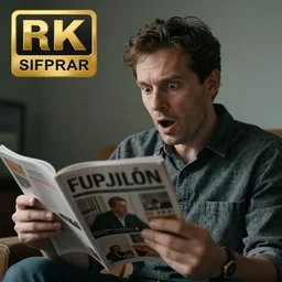 realistic exposed expired fuji film portrait of a man being shocked when reading a magazine, hyperrealism, hypermaximalism, photorealistic, detailed, atmospheric, 8 k, award winning photography, cinematic