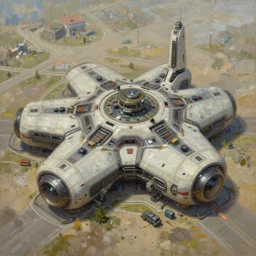 concept art of futuristic modular military base, top angle, oil painting by jama jurabaev, extremely detailed, brush hard, artstation, for aaa game, high quality, brush stroke