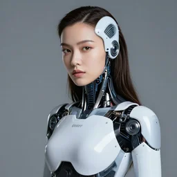 portrait photo of a beautiful female ( ( ( ( ( ( ( ( ) ) ) ) ) ) cyborg